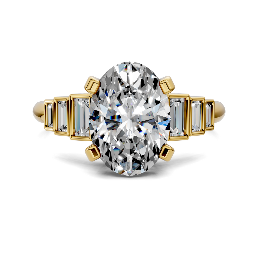 Lillian Bezel Baguette Ring Setting