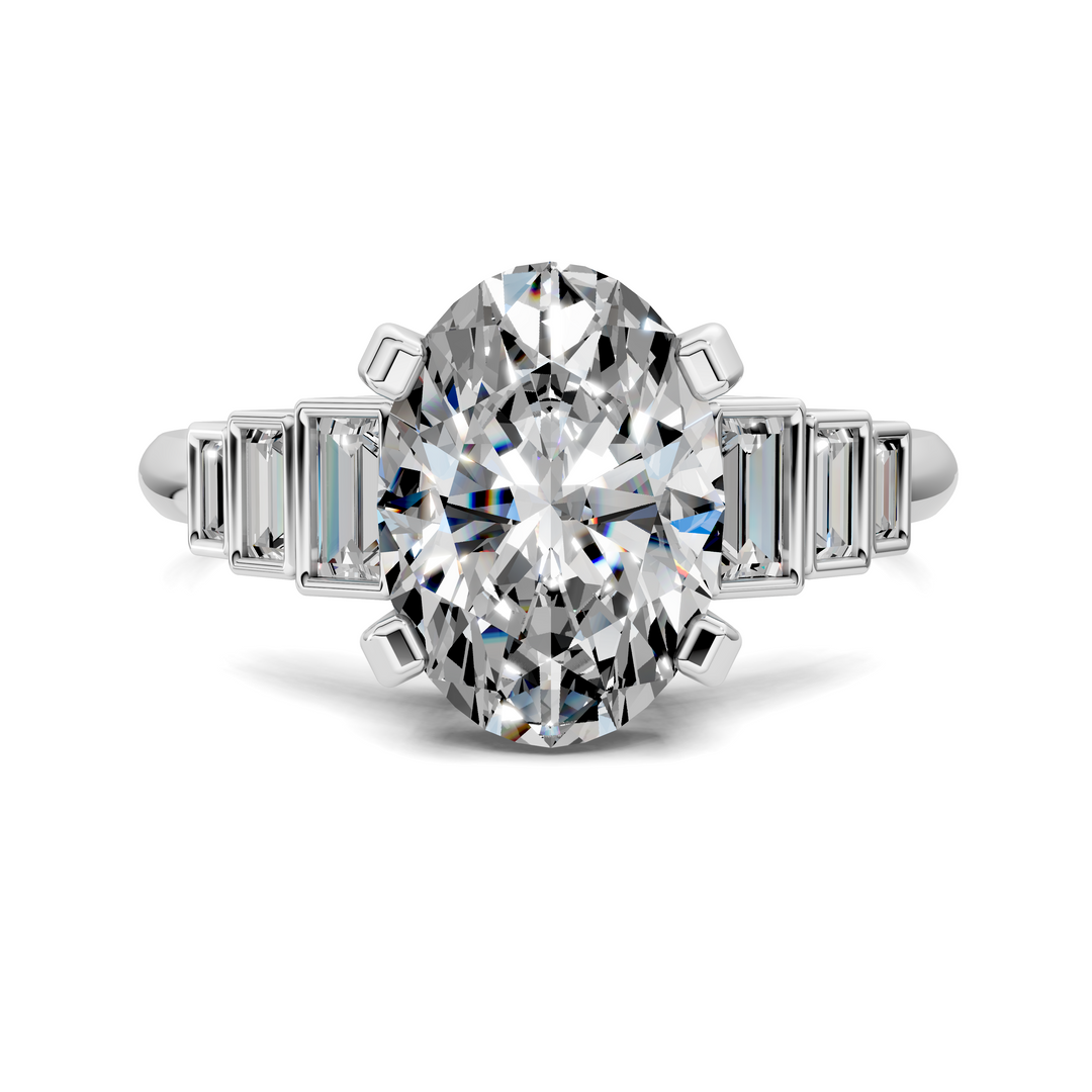 Lillian Bezel Baguette Ring Setting