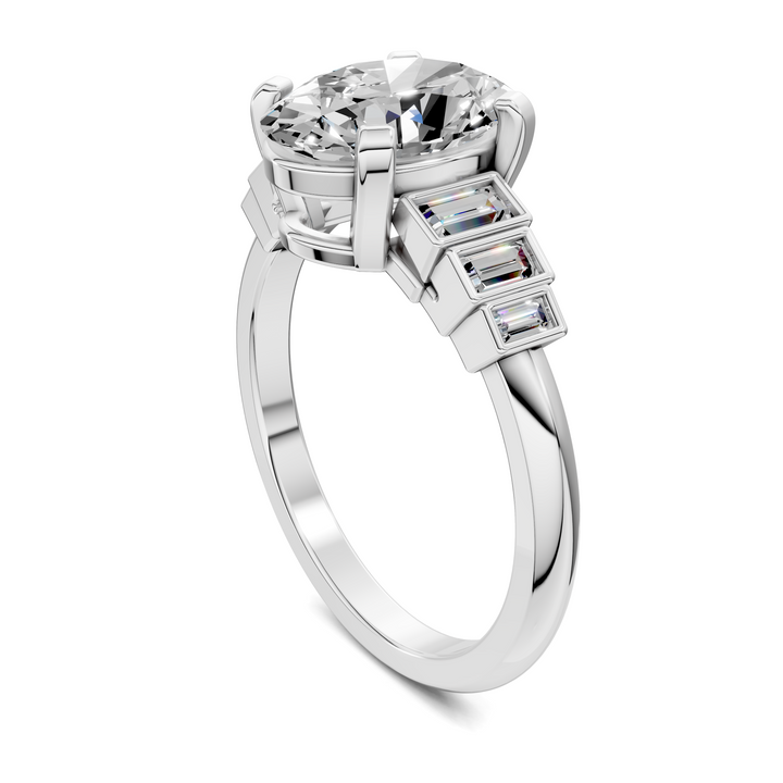 Lillian Bezel Baguette Ring Setting