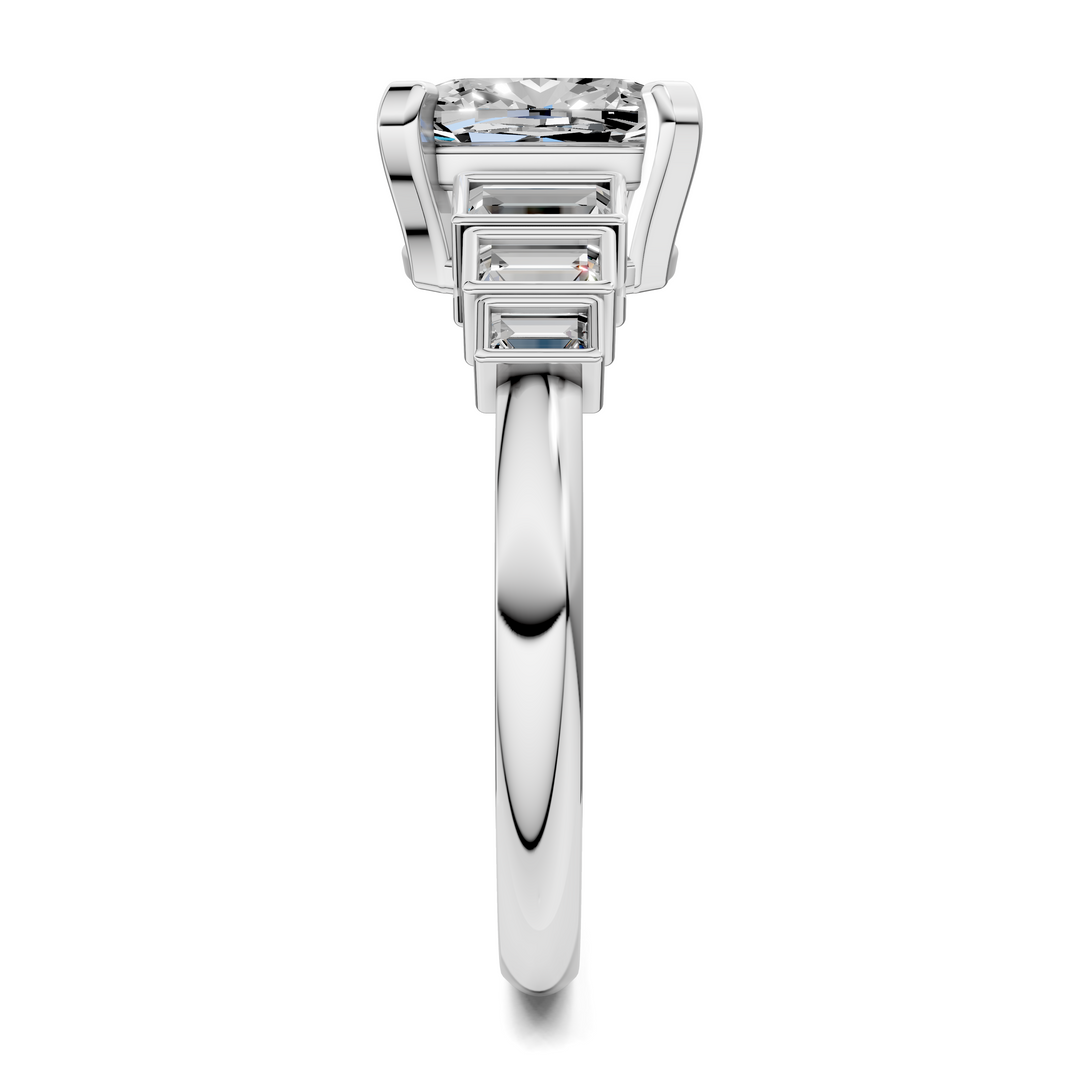 Lillian Bezel Baguette Ring Setting