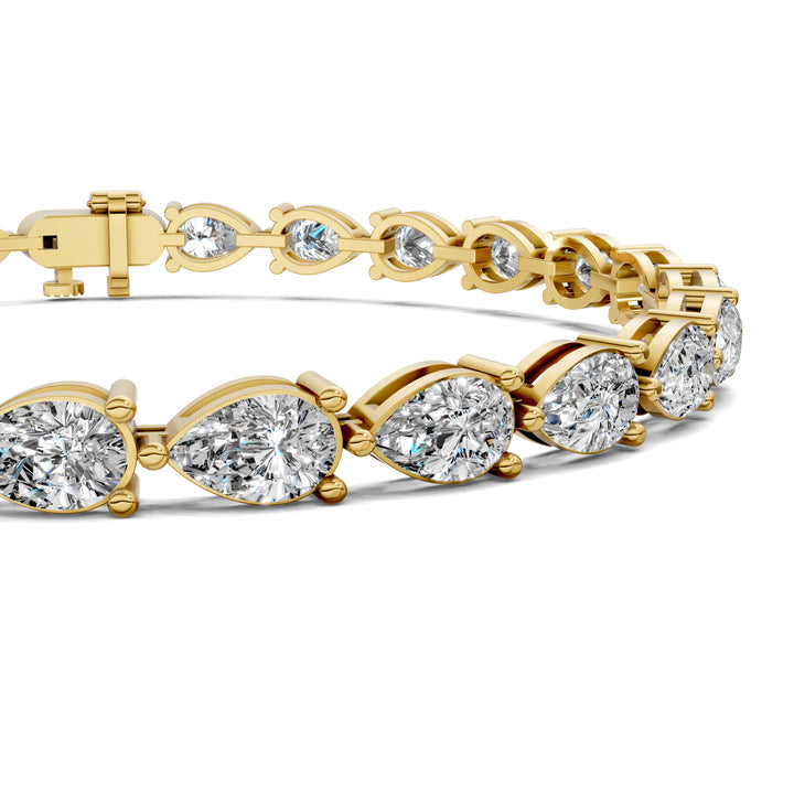 East-West Pear Tennis Bracelet (7 TCW)