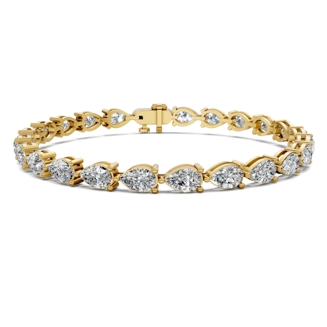 East-West Pear Tennis Bracelet (7 TCW)