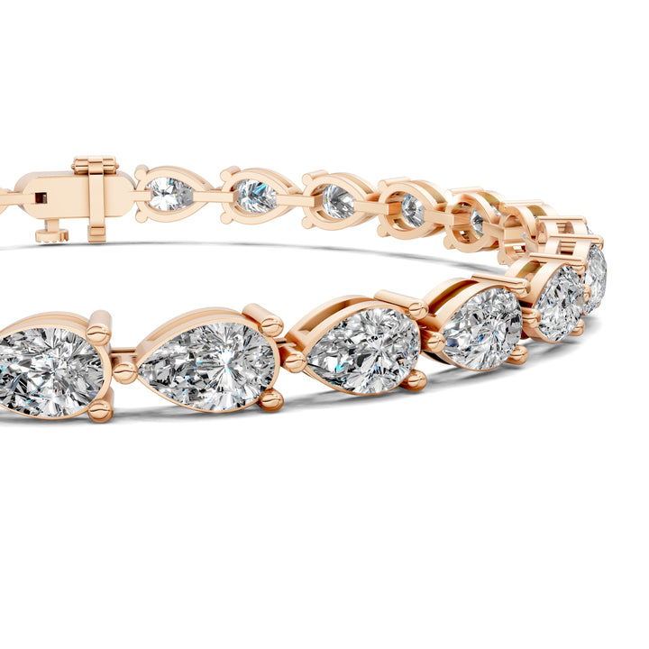 East-West Pear Tennis Bracelet (7 TCW)