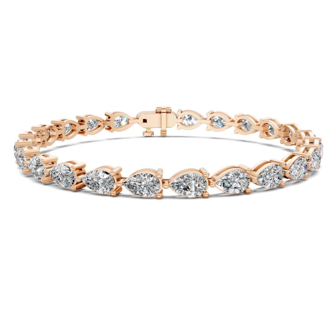 East-West Pear Tennis Bracelet (7 TCW)