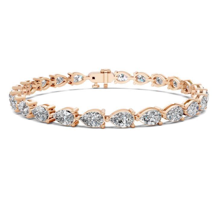 East-West Pear Tennis Bracelet (7 TCW)