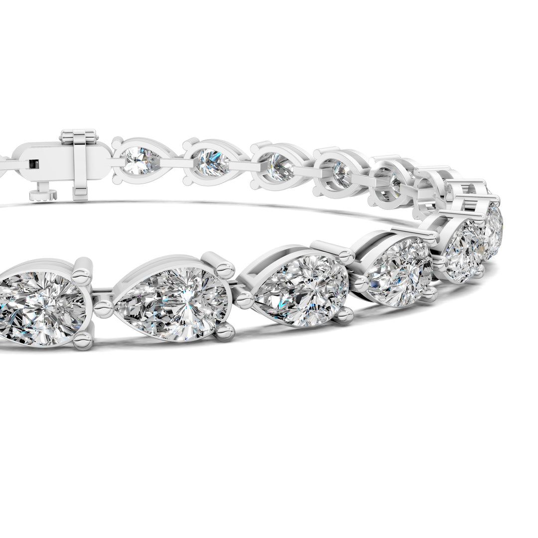 East-West Pear Tennis Bracelet (7 TCW)