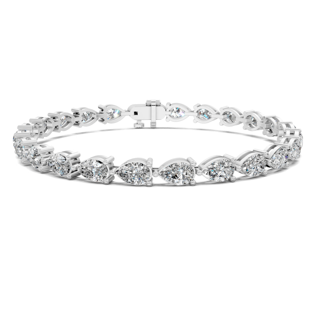 East-West Pear Tennis Bracelet (7 TCW)