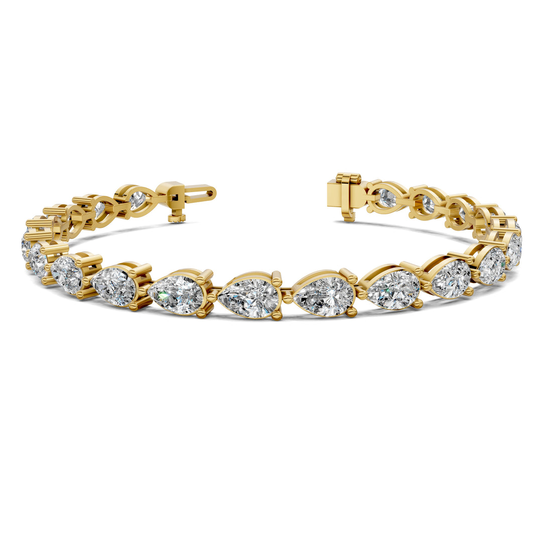 East-West Pear Tennis Bracelet (7 TCW)