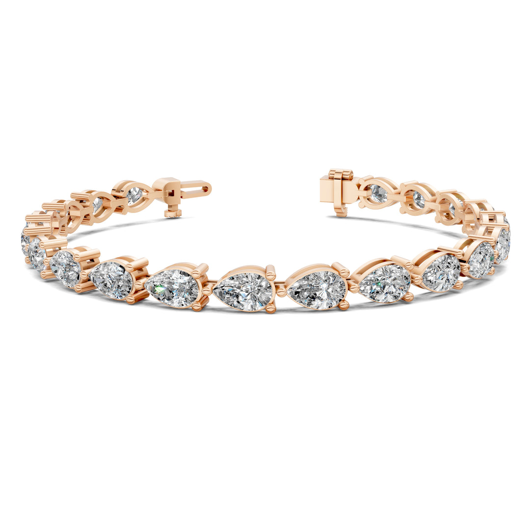 East-West Pear Tennis Bracelet (7 TCW)