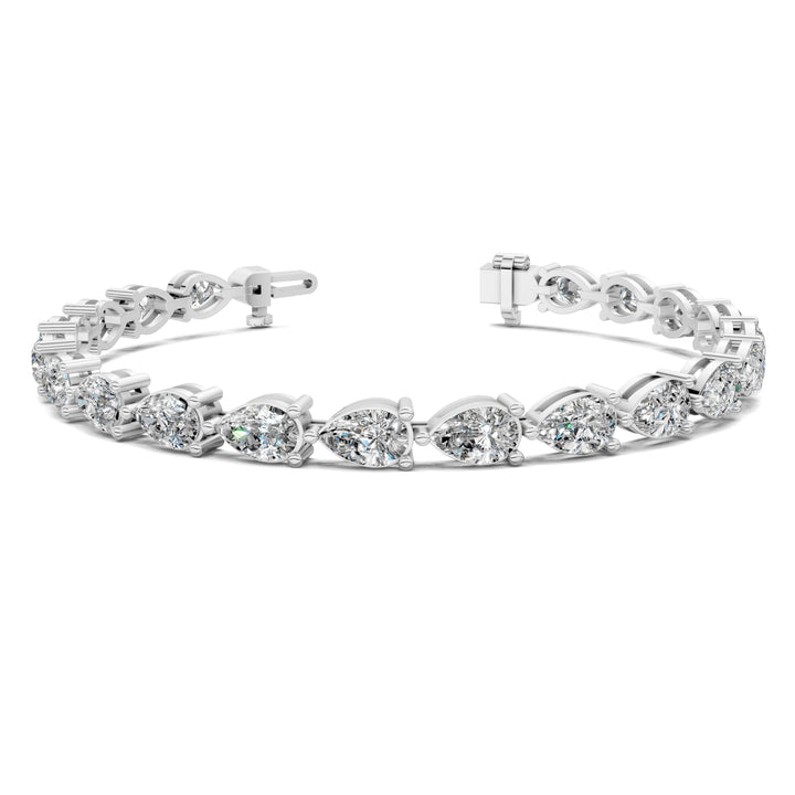East-West Pear Tennis Bracelet (7 TCW)