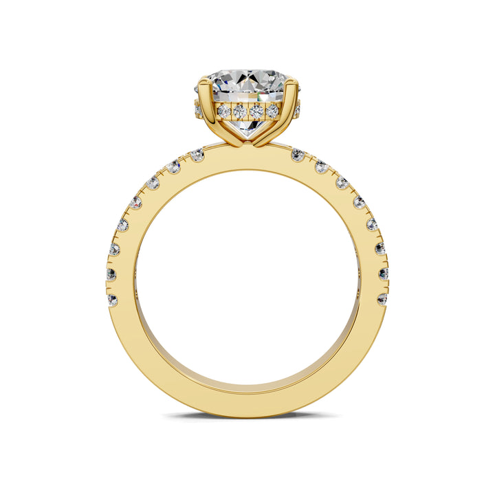 SA81 - Alexandra Petite Pave and Hidden Halo Engagement Ring