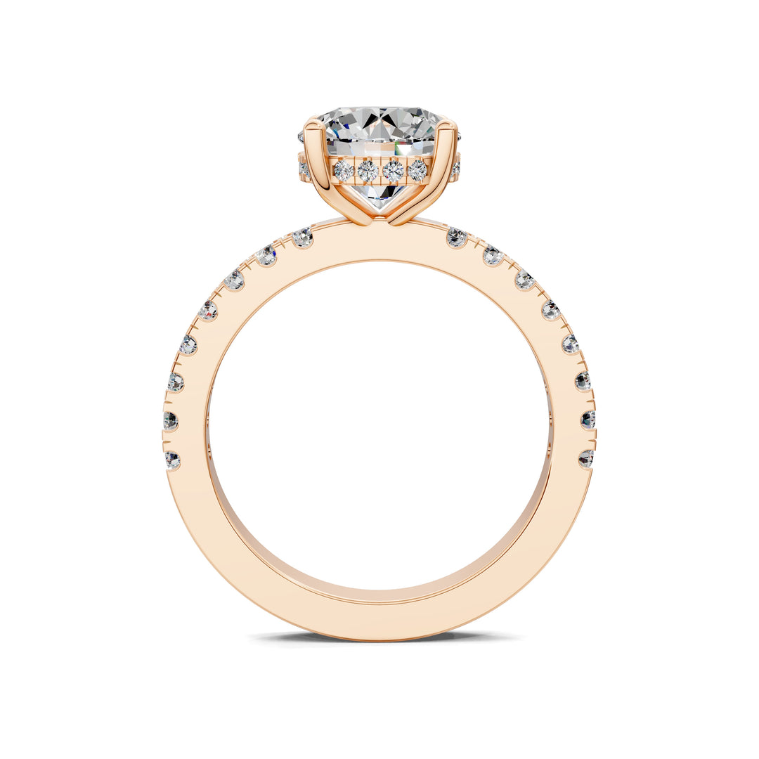 Alexandra Petite Pave and Hidden Halo Engagement Ring