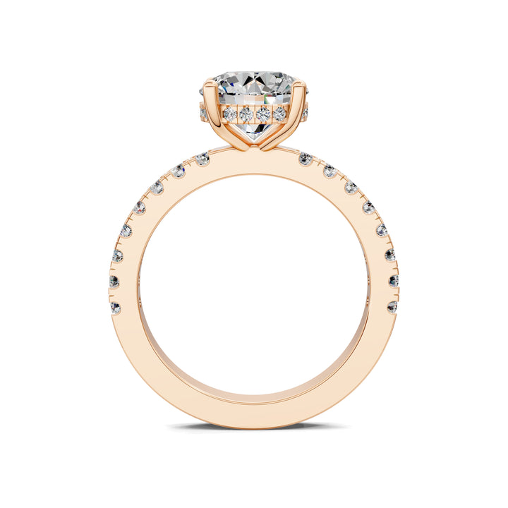 Alexandra Petite Pave and Hidden Halo Engagement Ring