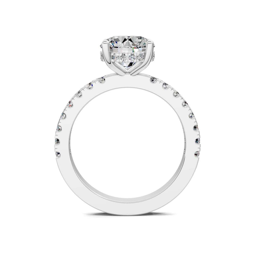 Alexandra Petite Pave and Hidden Halo Engagement Ring