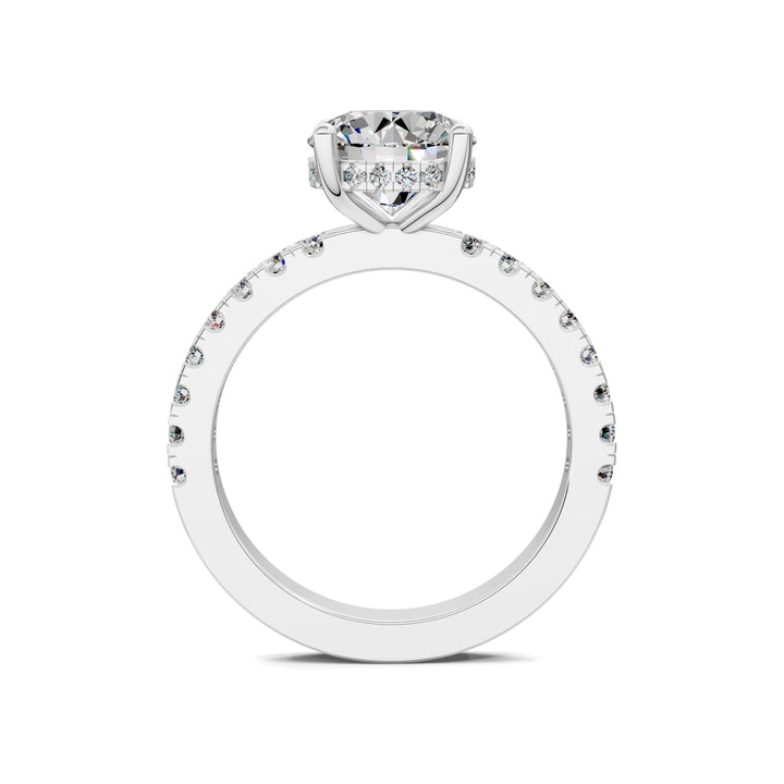Alexandra Petite Pave and Hidden Halo Engagement Ring