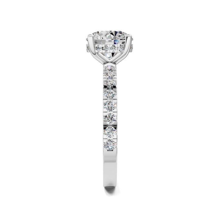 Alexandra Petite Pave and Hidden Halo Engagement Ring