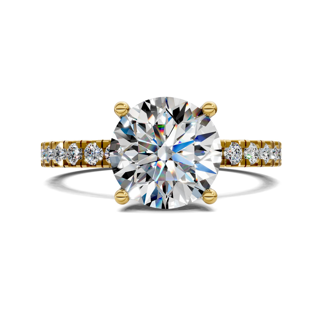Alexandra Petite Pave and Hidden Halo Engagement Ring
