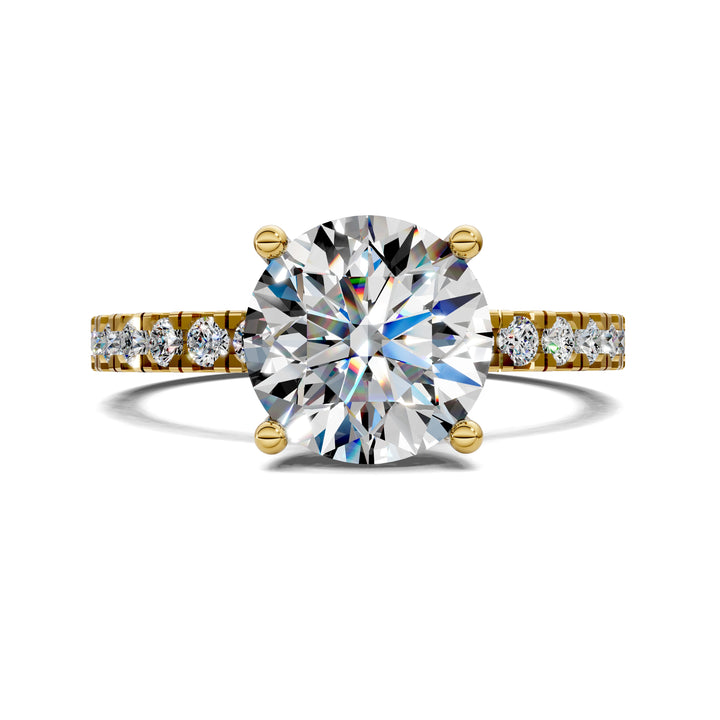 Alexandra Petite Pave and Hidden Halo Engagement Ring