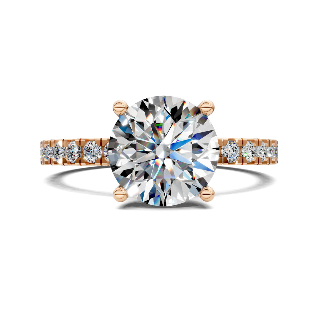 Alexandra Petite Pave and Hidden Halo Engagement Ring