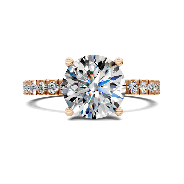 Alexandra Petite Pave and Hidden Halo Engagement Ring