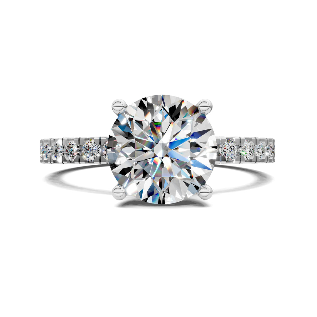 SA81 - Alexandra Petite Pave and Hidden Halo Engagement Ring