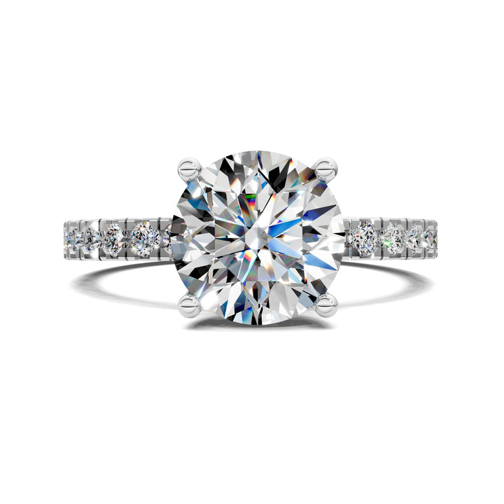 SA81 - Alexandra Petite Pave and Hidden Halo Engagement Ring