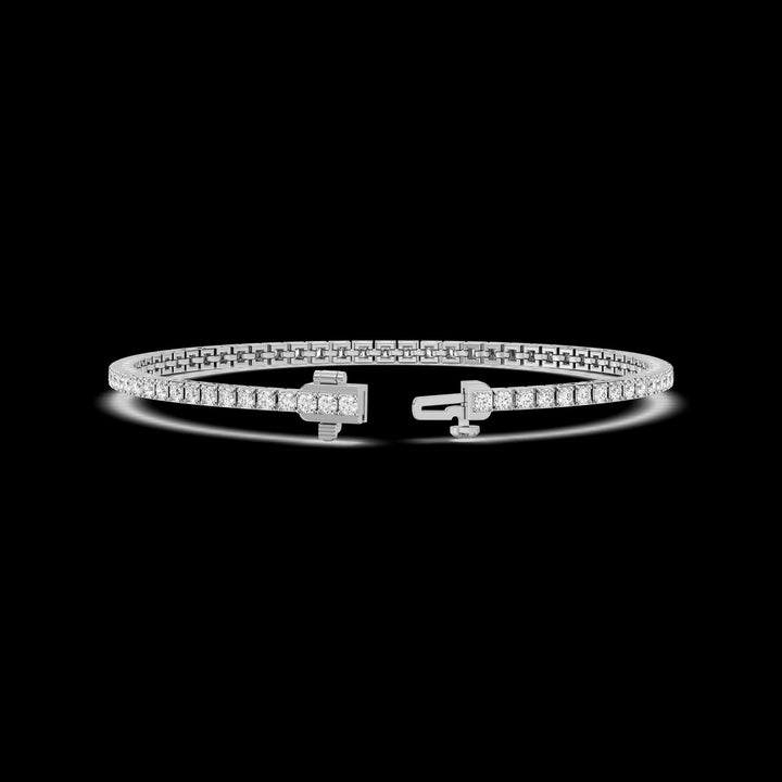 Classic White Gold Round Brilliant Diamond Tennis Bracelet