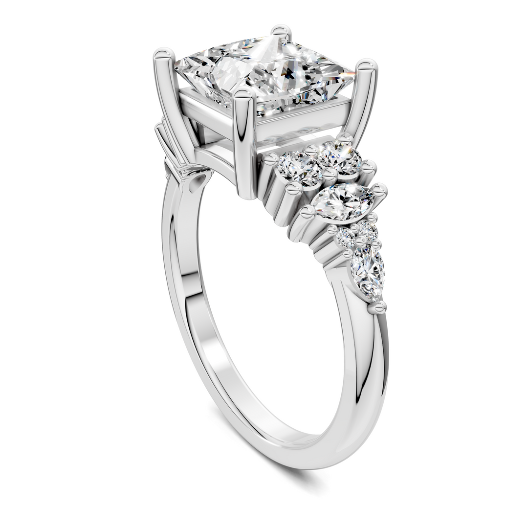 Bobbie Marquise and Round Cluster Ring