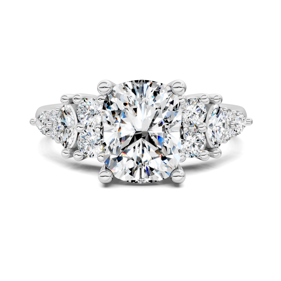 Bobbie Marquise and Round Cluster Ring Setting