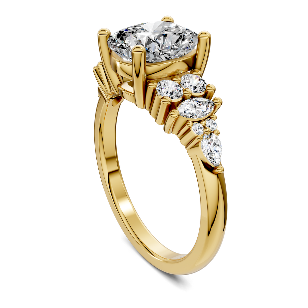 Bobbie Marquise and Round Cluster Ring