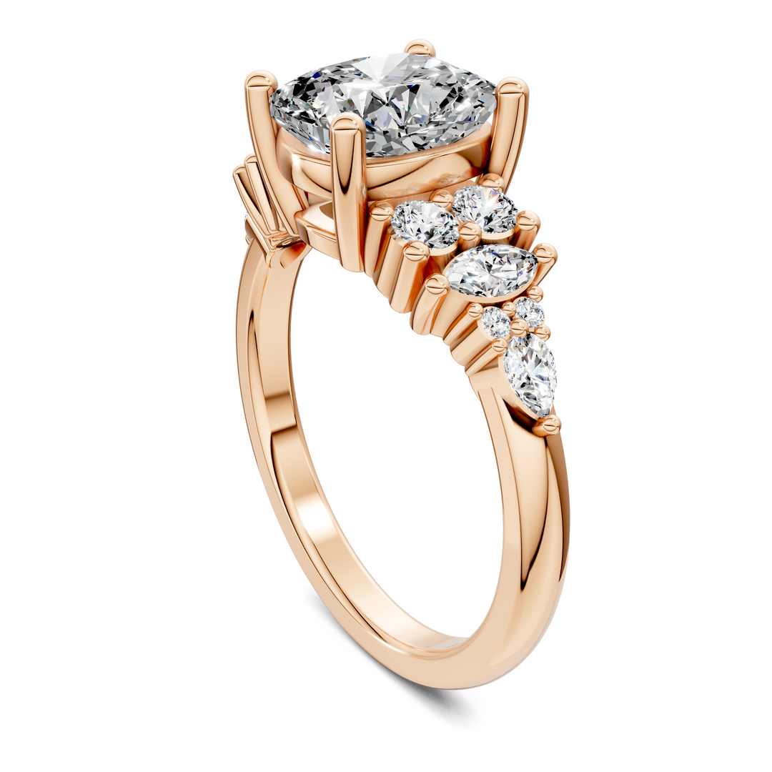 Bobbie Marquise and Round Cluster Ring