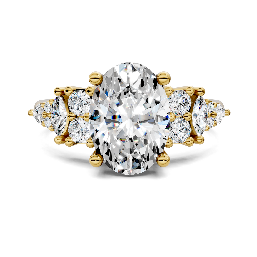 Bobbie Marquise and Round Cluster Ring