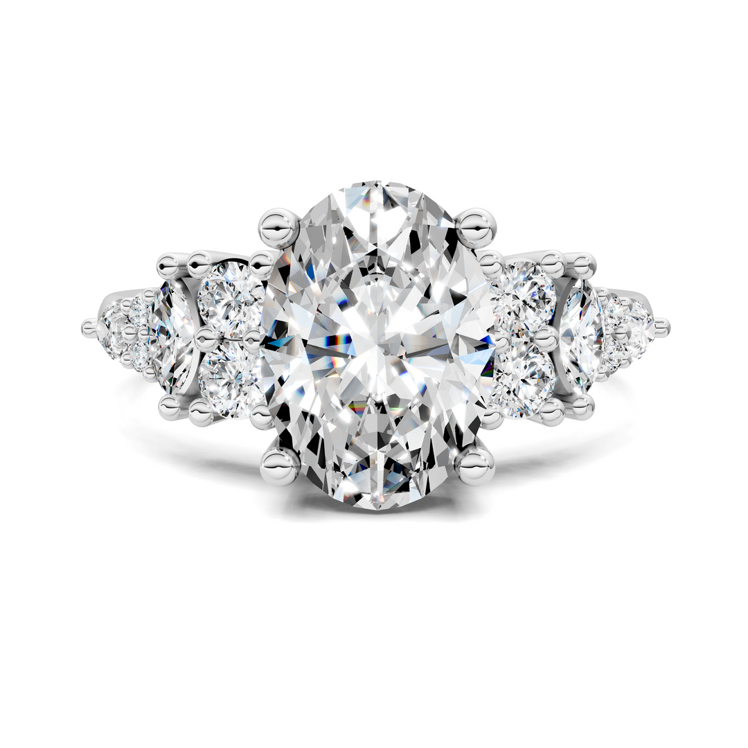 Bobbie Marquise and Round Cluster Ring Setting
