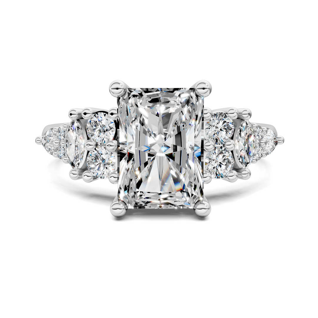 Bobbie Marquise and Round Cluster Ring Setting