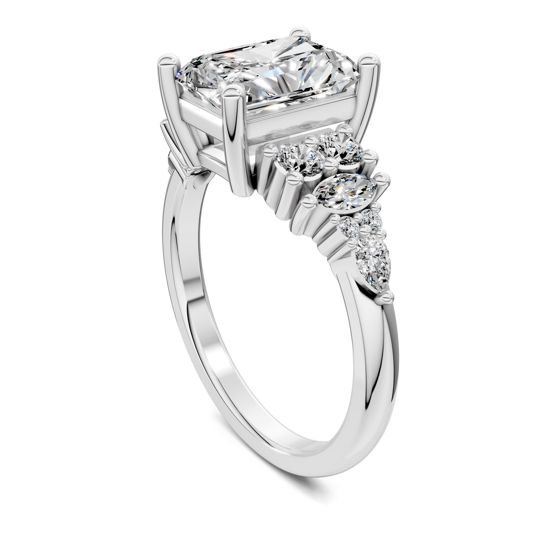 Bobbie Marquise and Round Cluster Ring