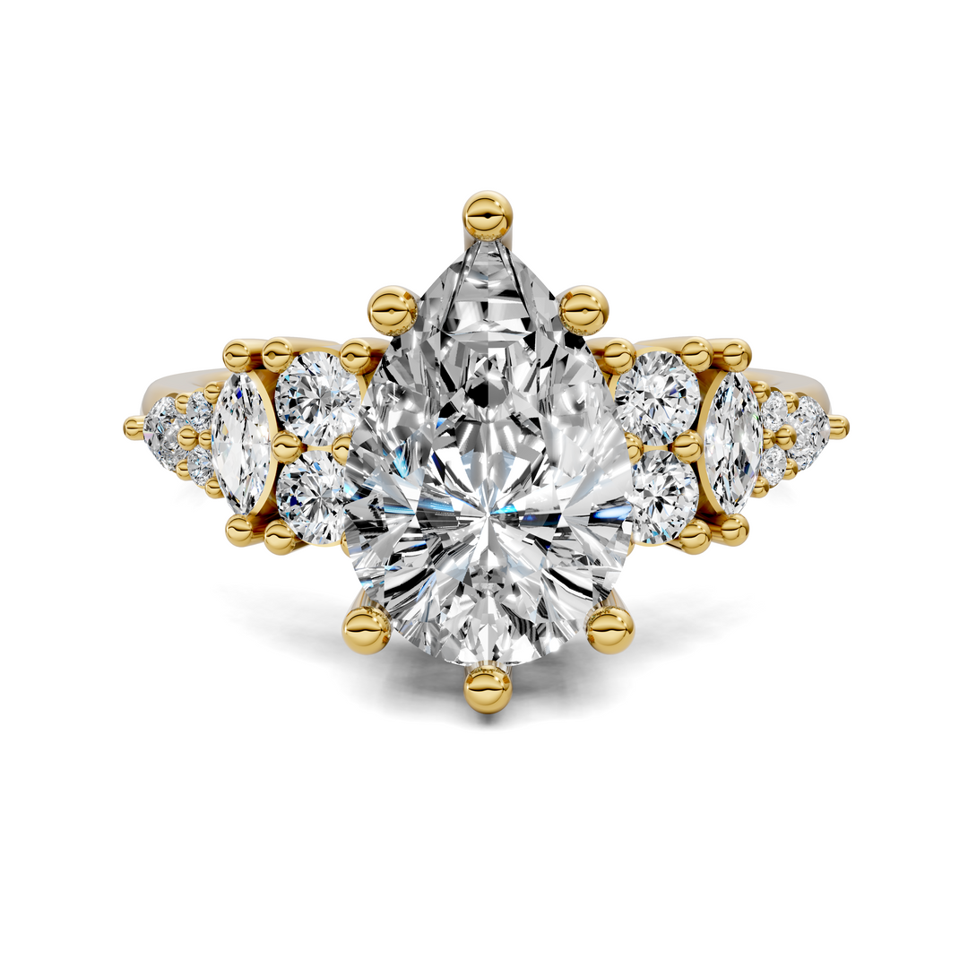 Bobbie Marquise and Round Cluster Ring Setting