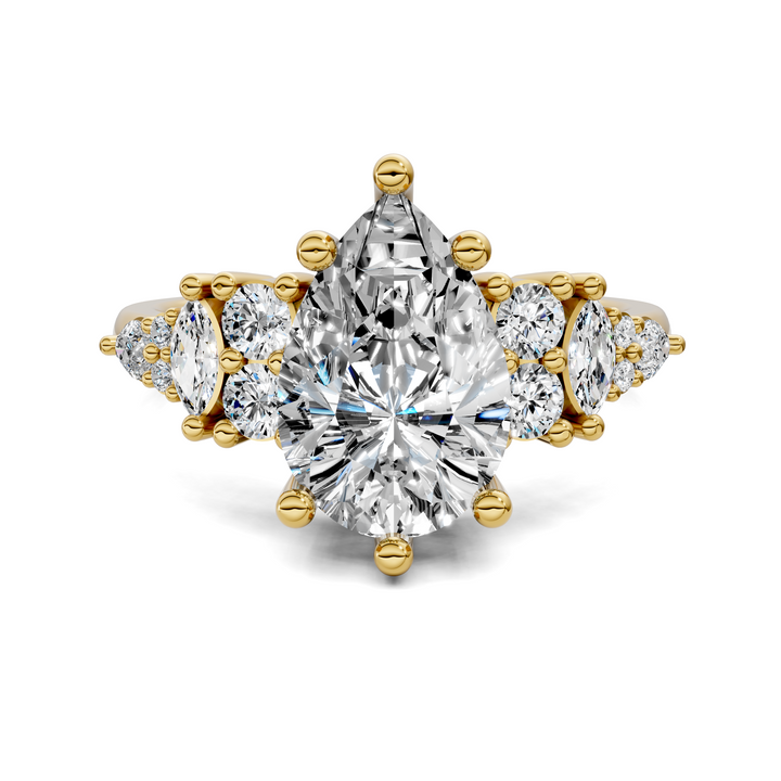 Bobbie Marquise and Round Cluster Ring