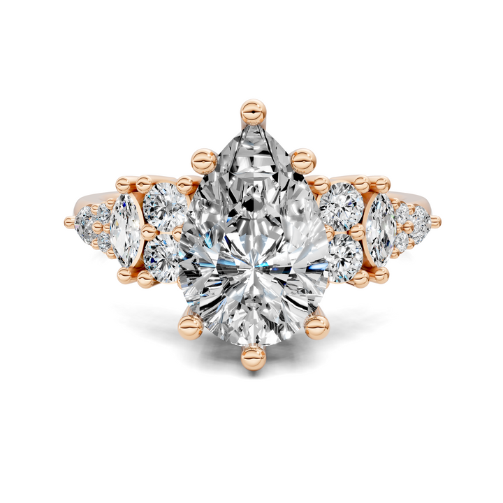 Bobbie Marquise and Round Cluster Ring