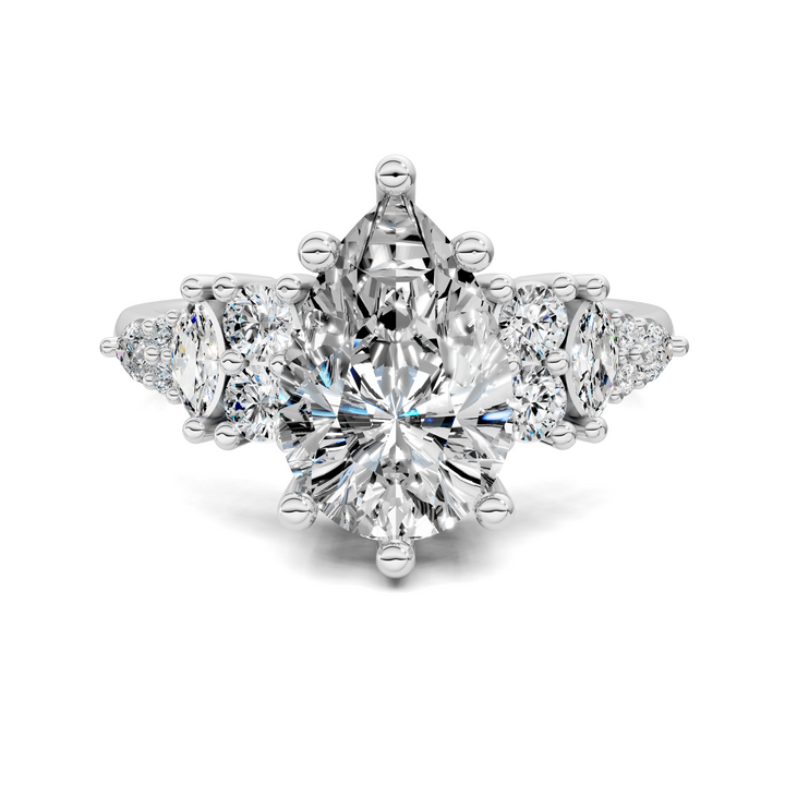 Bobbie Marquise and Round Cluster Ring