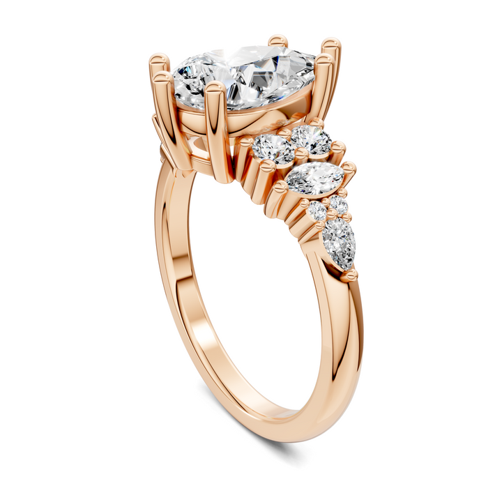 Bobbie Marquise and Round Cluster Ring