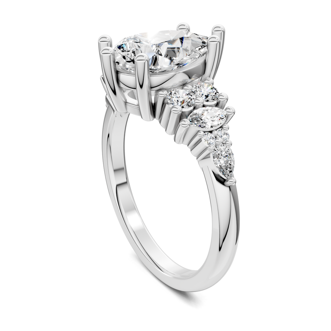 Bobbie Marquise and Round Cluster Ring