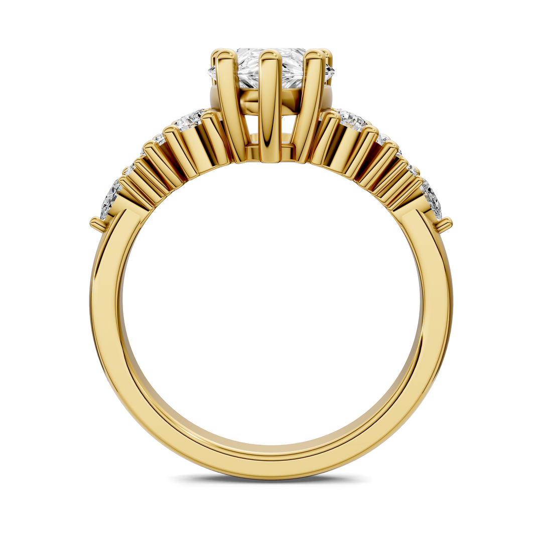 Bobbie Marquise and Round Cluster Ring