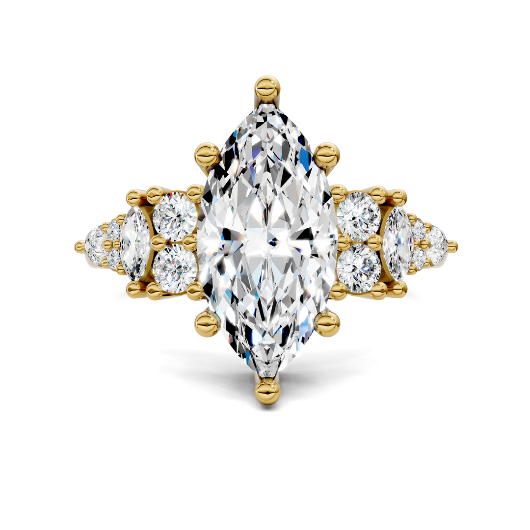 Bobbie Marquise and Round Cluster Ring Setting