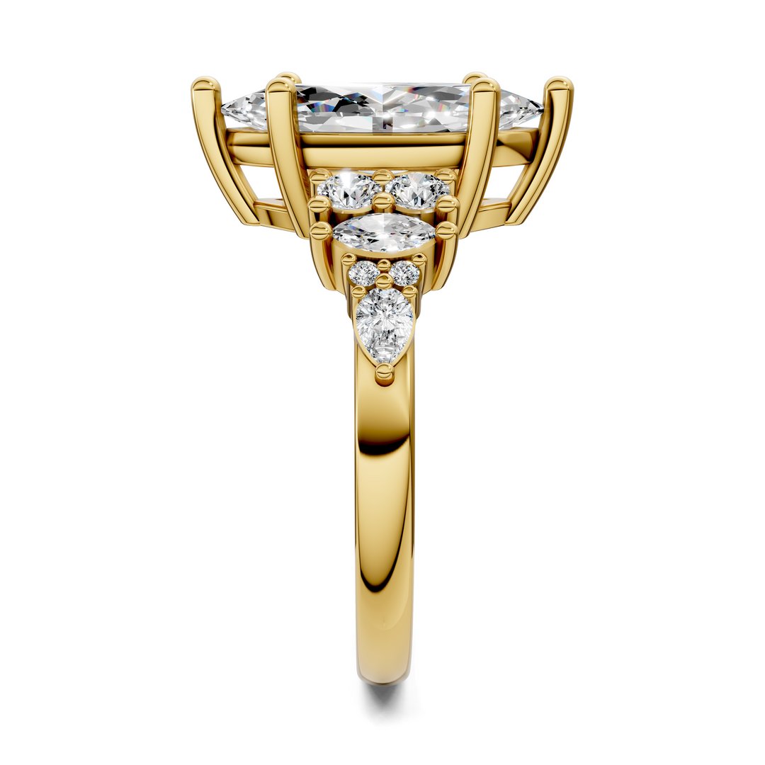 Bobbie Marquise and Round Cluster Ring Setting
