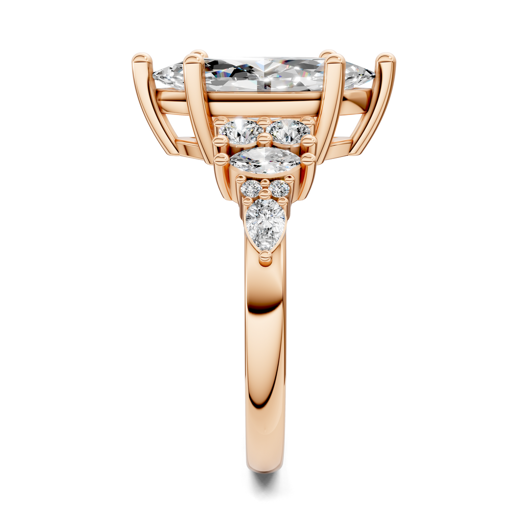 Bobbie Marquise and Round Cluster Ring