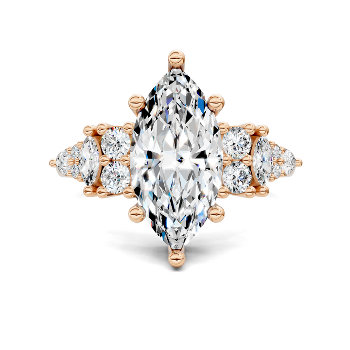 Bobbie Marquise and Round Cluster Ring Setting