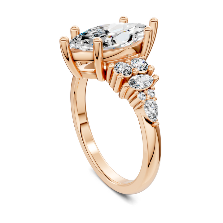 Bobbie Marquise and Round Cluster Ring Setting