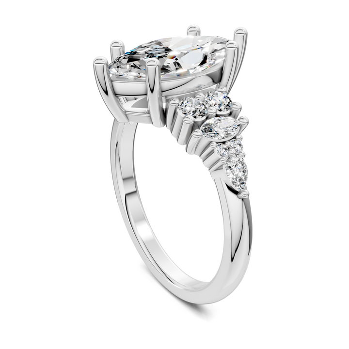 Bobbie Marquise and Round Cluster Ring