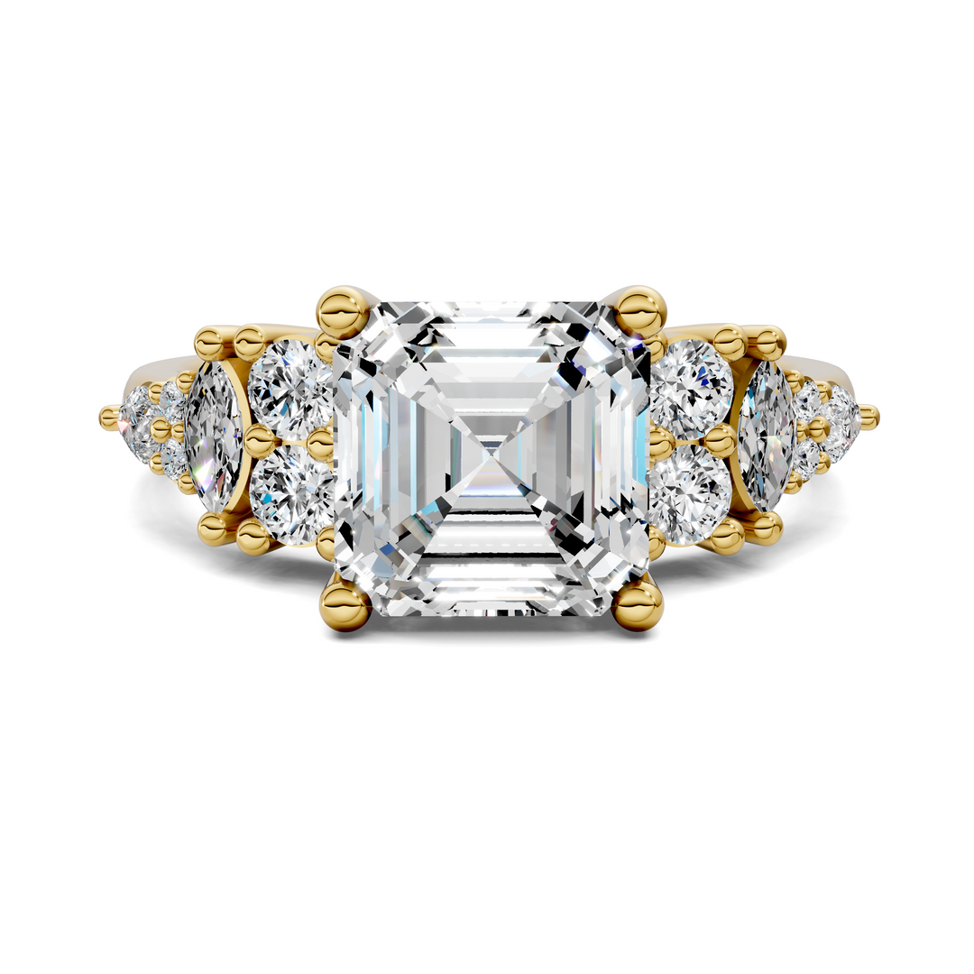 Bobbie Marquise and Round Cluster Ring Setting