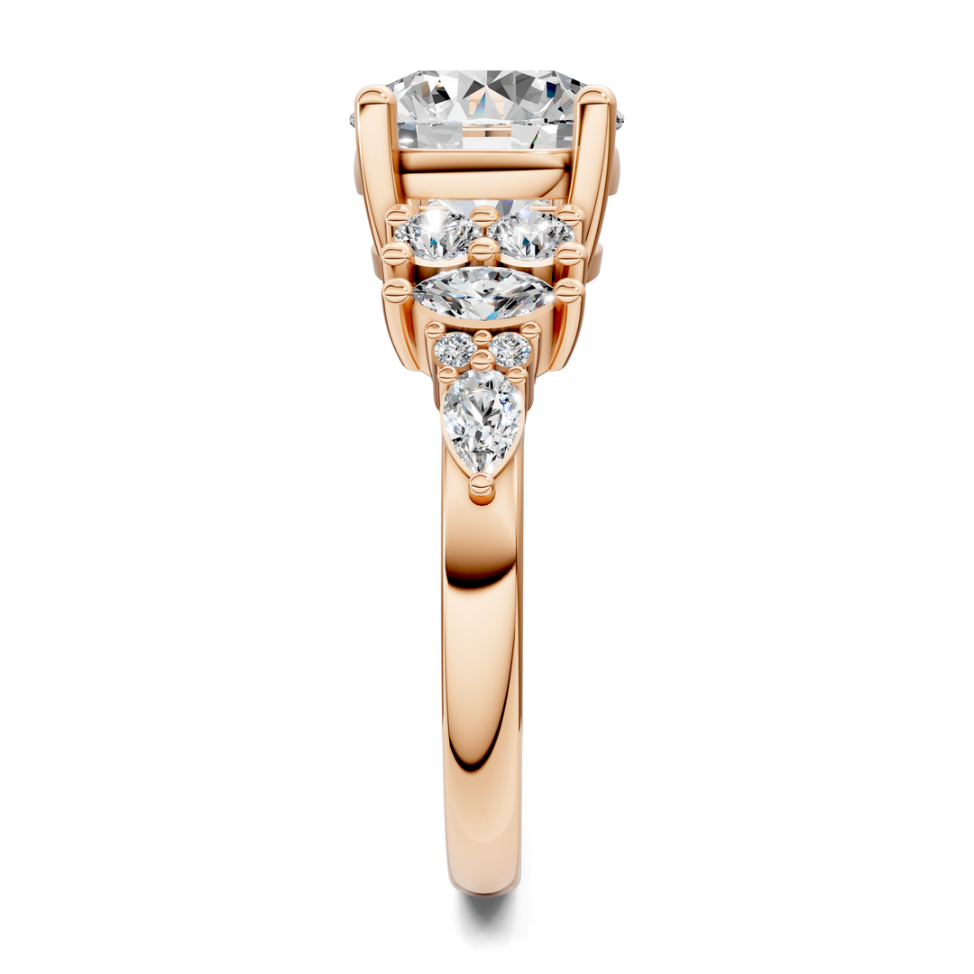Bobbie Marquise and Round Cluster Ring